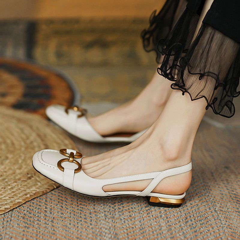 5138 Flat Shoes Wanita Sepatu Tali Fashion Import Simple Sling Back Ready Jakarta Bisa COD (WIth Box)