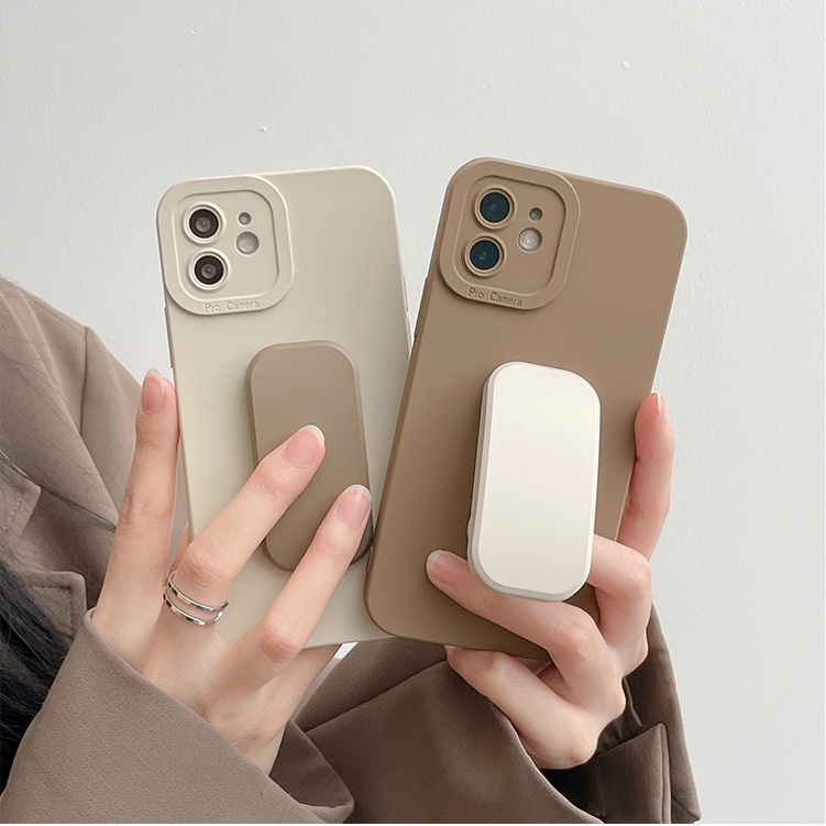 Soft Case Silikon 13pro 13prm Dengan Stand Untuk iphone 11 / 12pro Max / 7plus / 8plus / Xr / xs Max / 11 / 8plus / SE-Se2020207Plus