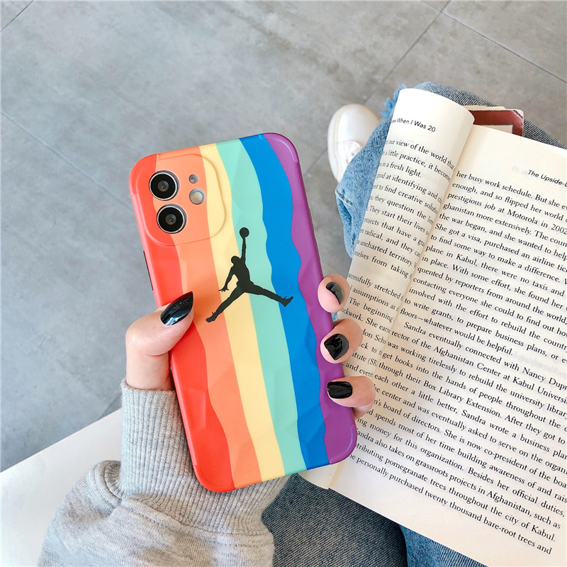 Casing Soft Case Silikon Warna Pelangi Untuk Iphone 11 Pro Max / Xs Max / Xr / 8 + / 7 + / 12 Pro Max