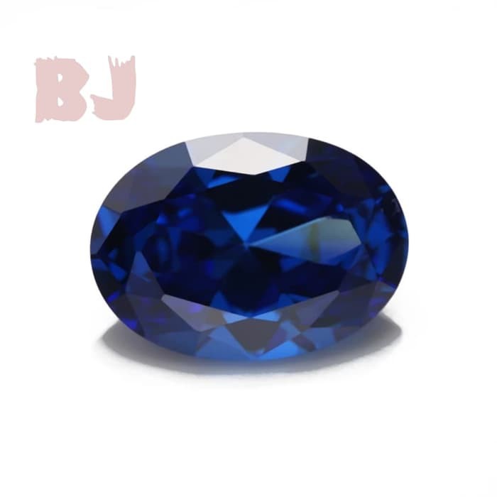 ( Original ) Premium Blue Cubic Zirconia Safir Color Super Quality Kristal bukan kaca atau glass