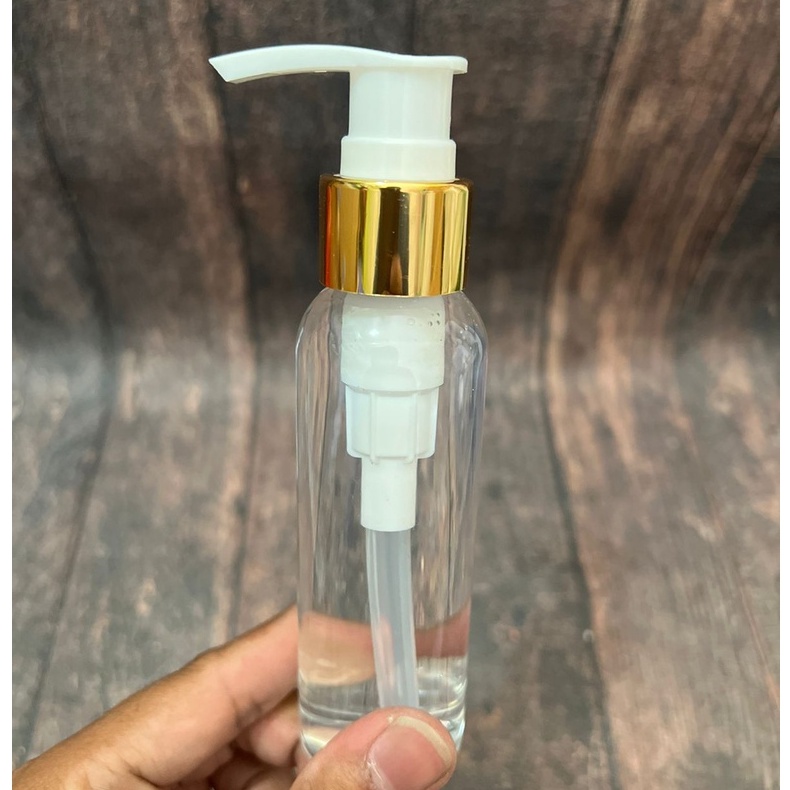 Botol clear 100ml / 100 ml - PUMP GOLD