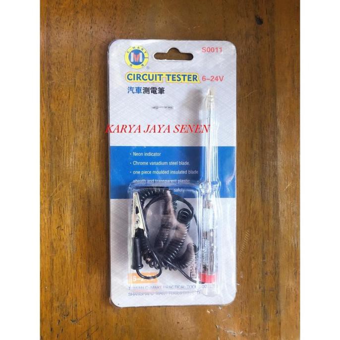 C-Mart Test Pen 6-24V Circuit Tester 6 Volt Sampai 24 Volt S0011 Karjasen35 Juara