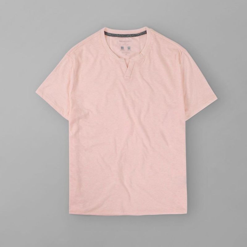 Kaos Pria Banana Republic Notch Tee Dark Peach