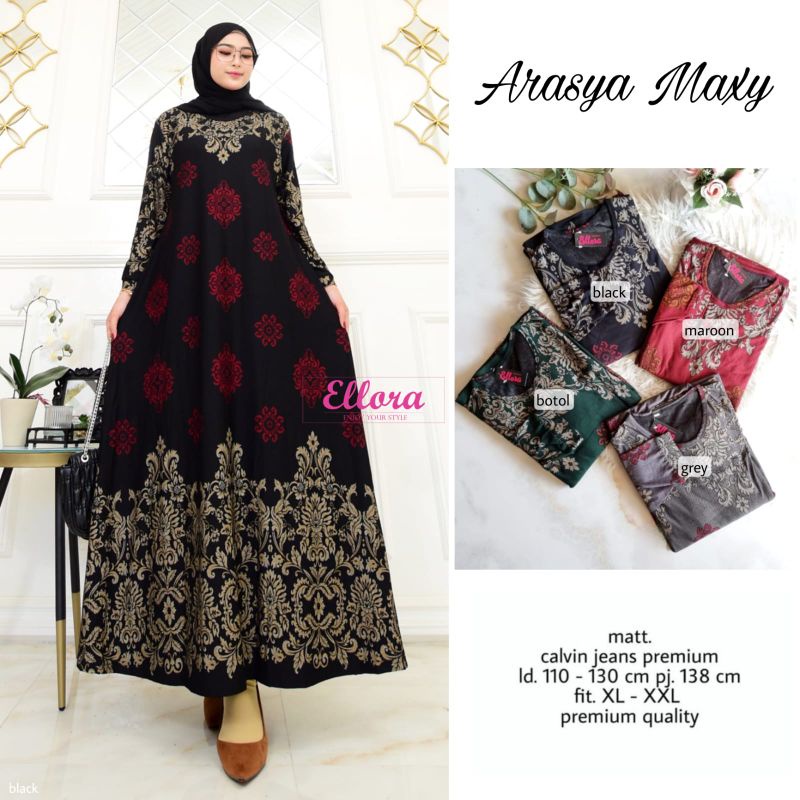 ARASYA MAXY BY ELLORA/MAXY CALVIN JEANS/DRESS CALVIN JEANS PREMIUM