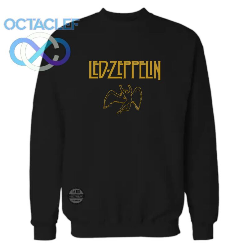 OCTACLEF Crewneck Sweatshirt Sweater Outerwear Sablon Plastisol Music Band Led Zeppelin Unisex
