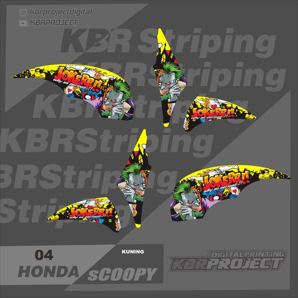 (cod) stiker motor - striping honda scoopy fi scoopy fi 2013 - 2016 - motor - sticker variasi 04