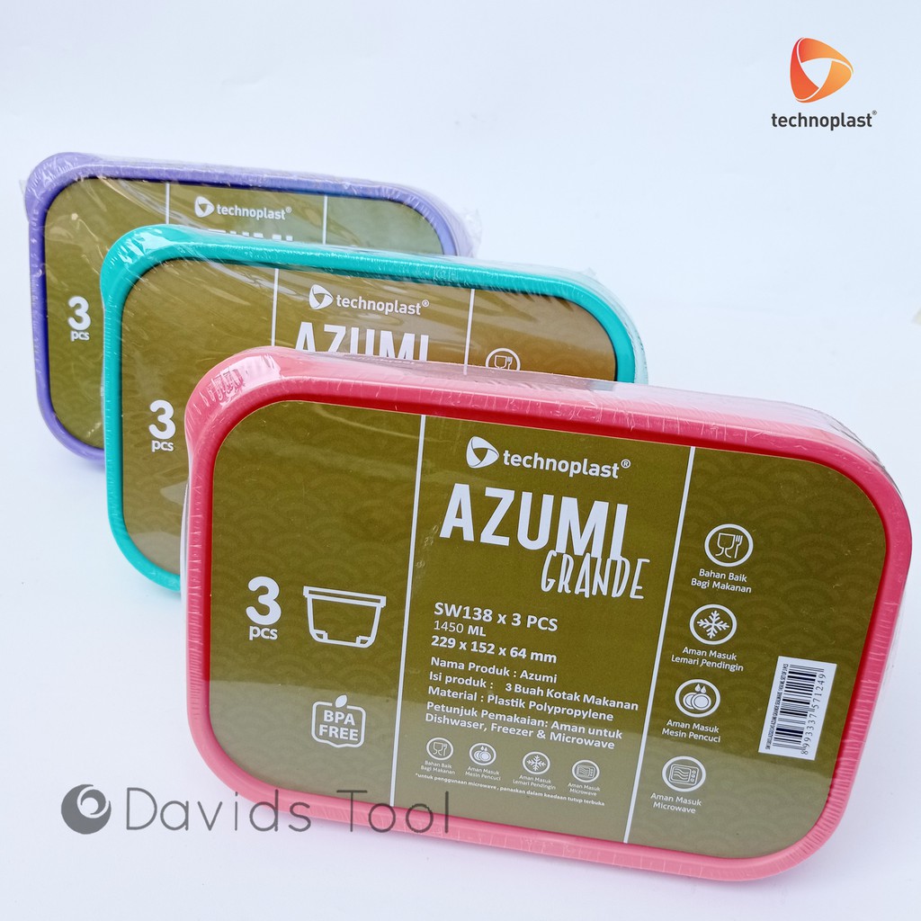 Kotak Makanan Toples Kulkas Set Plastik Food Container Azumi Grande