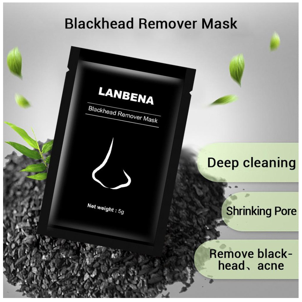 LANBENA Masker Peel Off Arang Hitam untuk Membersihkan Komedo Hidung  Blackhead Remover Nose 1pcs