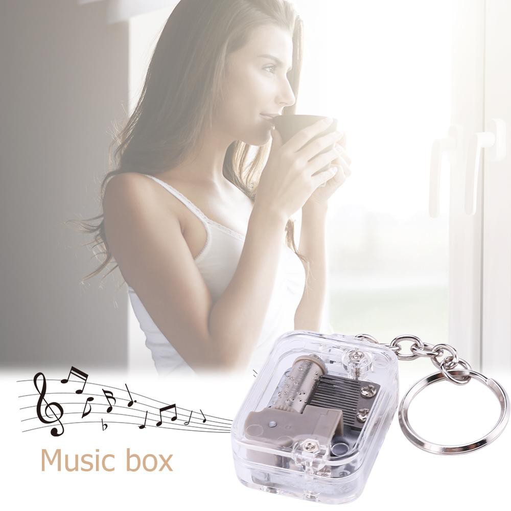 Grab Medan Gantungan Kunci Kotak Musik DIY 18 Tones Mechanical Metal Music Box Keychain - MBB18