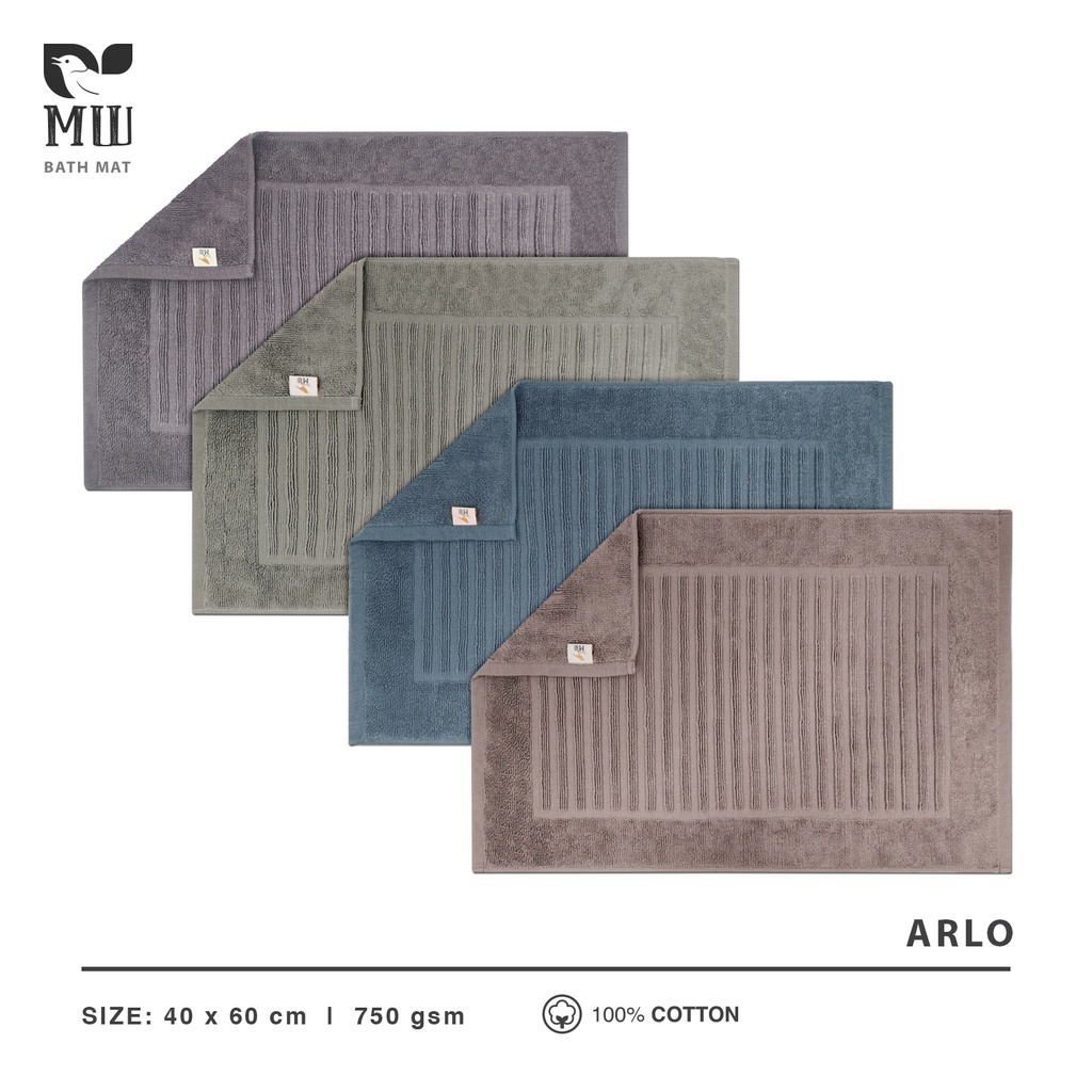 HB Keset Kaki Morning Whistle Bathmat Arlo by Terry Palmer Keset Kamar Mandi Dapur 40 cm x 60 cm