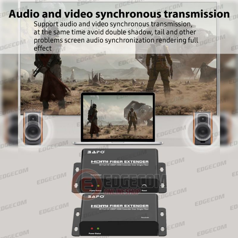 BAFO HDMI Extender FO Fiber Optic Up to 20Km BF-376