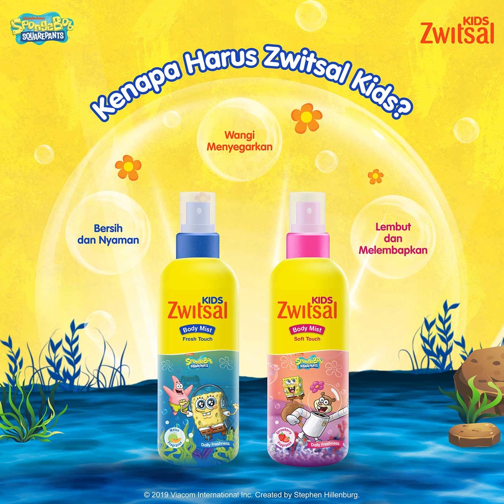 Zwitsal Kids Body Mist Blue & Pink / Parfum Anak dan Bayi 100ml