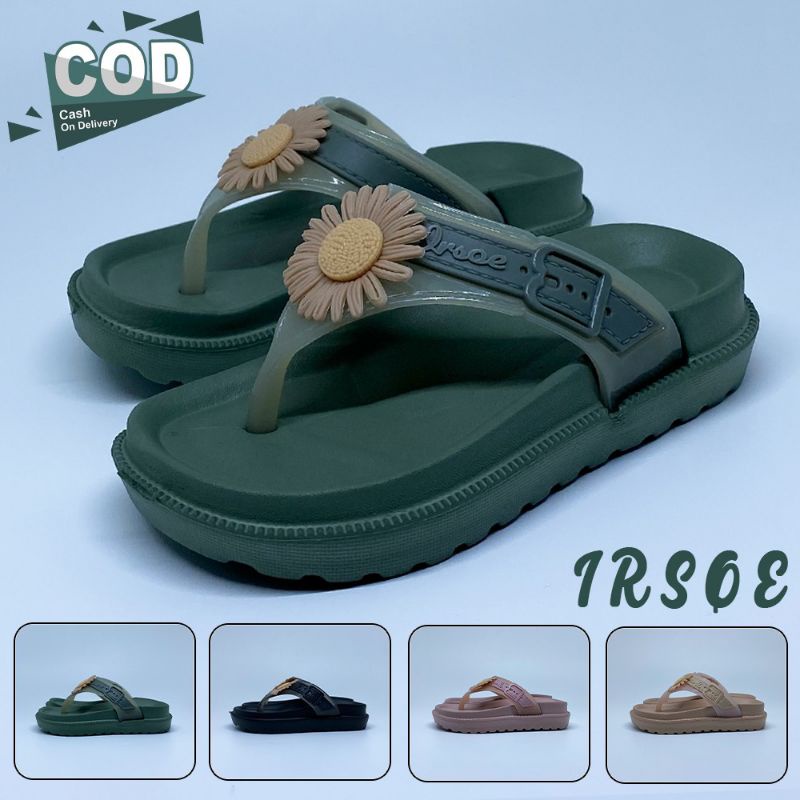 SANDAL IRSOE BUNGA MATAHARI / SANDAL CEWEK / SANDAL TEBAL / SANDAL PLASTIK / SANDAL JEPIT / SANDAL A