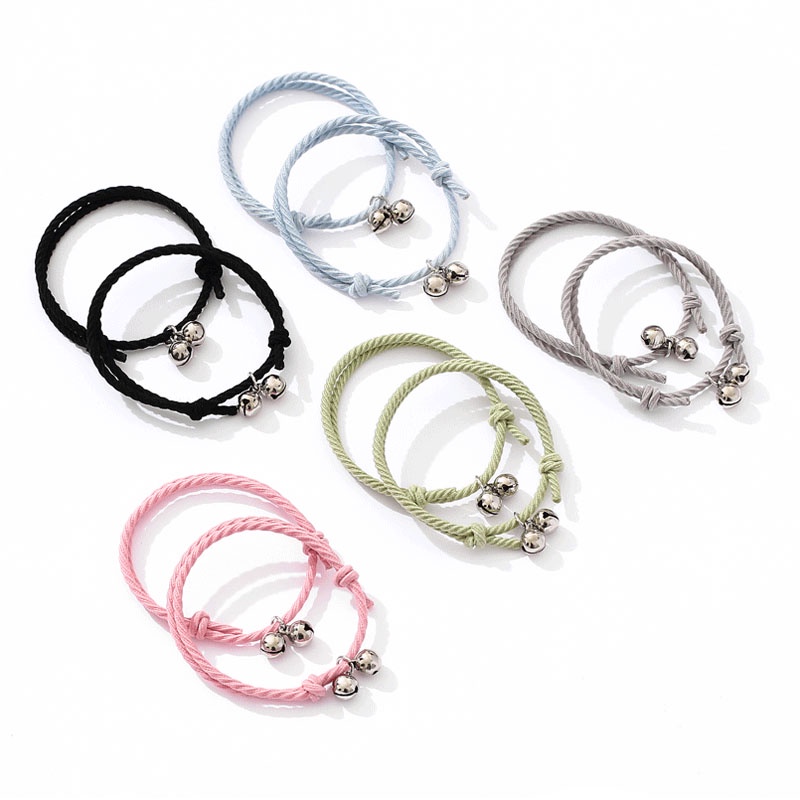 2 PC Korea Wanita Lonceng Adjustable Gelang Pasangan Pacar Hadiah Ulang Tahun Ready stock