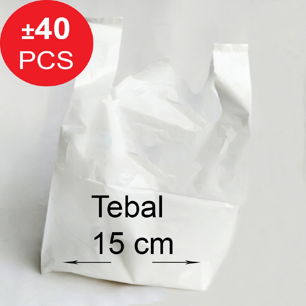 Kantong Plastik Putih Kresek Tebal 15 Cm Isi 40 Tebal Kantong Plastik Putih Kresek Tebal 15 Cm Isi 40 Tebal