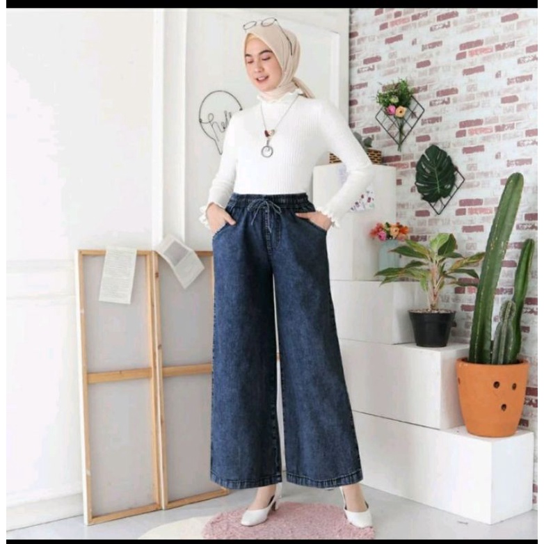 kulot jeans washed wanita