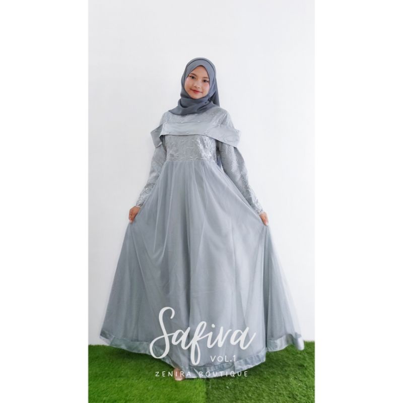SAFIRA DRESS Gaun Pesta Lamaran Kondangan Bridesmaid tersedia ukuran XS hingga super jumbo