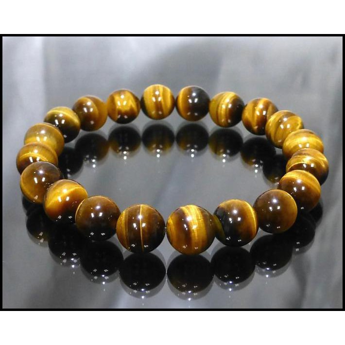 BIG SALE GELANG TASBIH BATU AKIK TIGER EYE NATURAL UNTUK TERAPI KESEHATAN TUBUH 