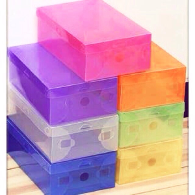 Kotak Sepatu Warna Warni Shoes Box Mika