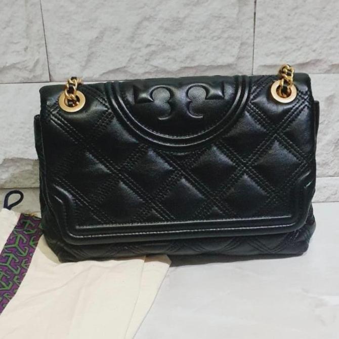 TAS WANITA TORY BURCH TB FLEMING SOFT MEDIUM BLACK BJ