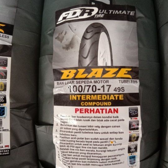 Ban FDR 100/70-17 BLAZE INTERMEDIATE COMPOUND TUBELESS
