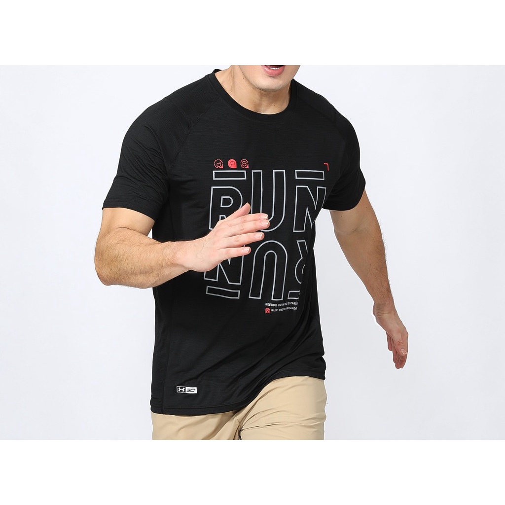 Pakaian Olahraga Pria 8008 Hitam Kaos Running Training Gym Fitness Slimfit Procombat Import