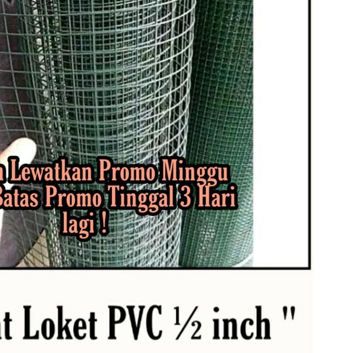 Kawat loket pvc hijau 1/2" tinggi 90cm kawat ayakan ram kawat kandang kawat anti karat kawat hijau