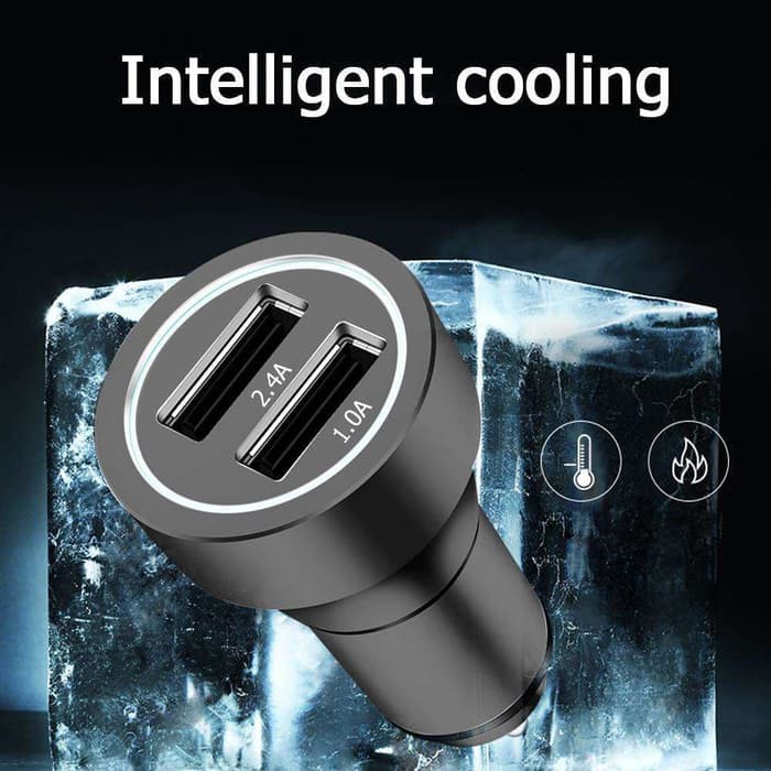 Joyroom 2 port 4.8A Metal Car Charger JR-C01 Black