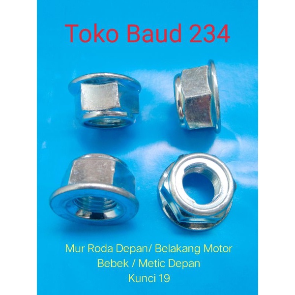 Mur As Roda Depan / Belakang Motor Honda Bebek ( Kunci 19 )