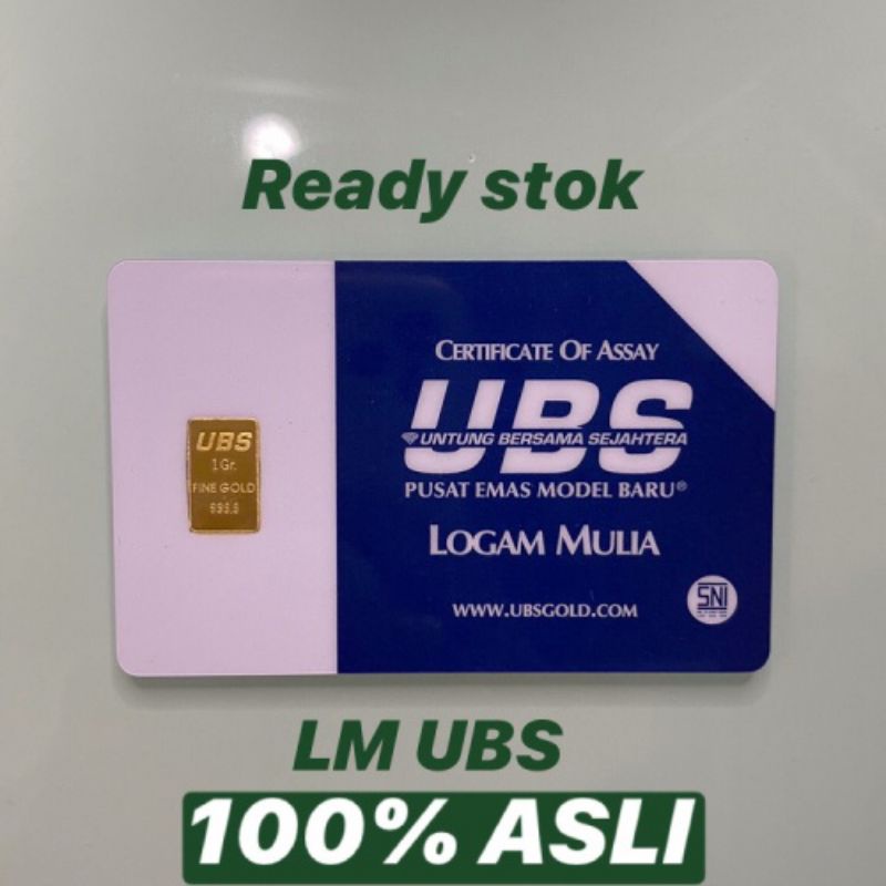 UBS QRcode 1 gram 100% Asli ( 99,9 )