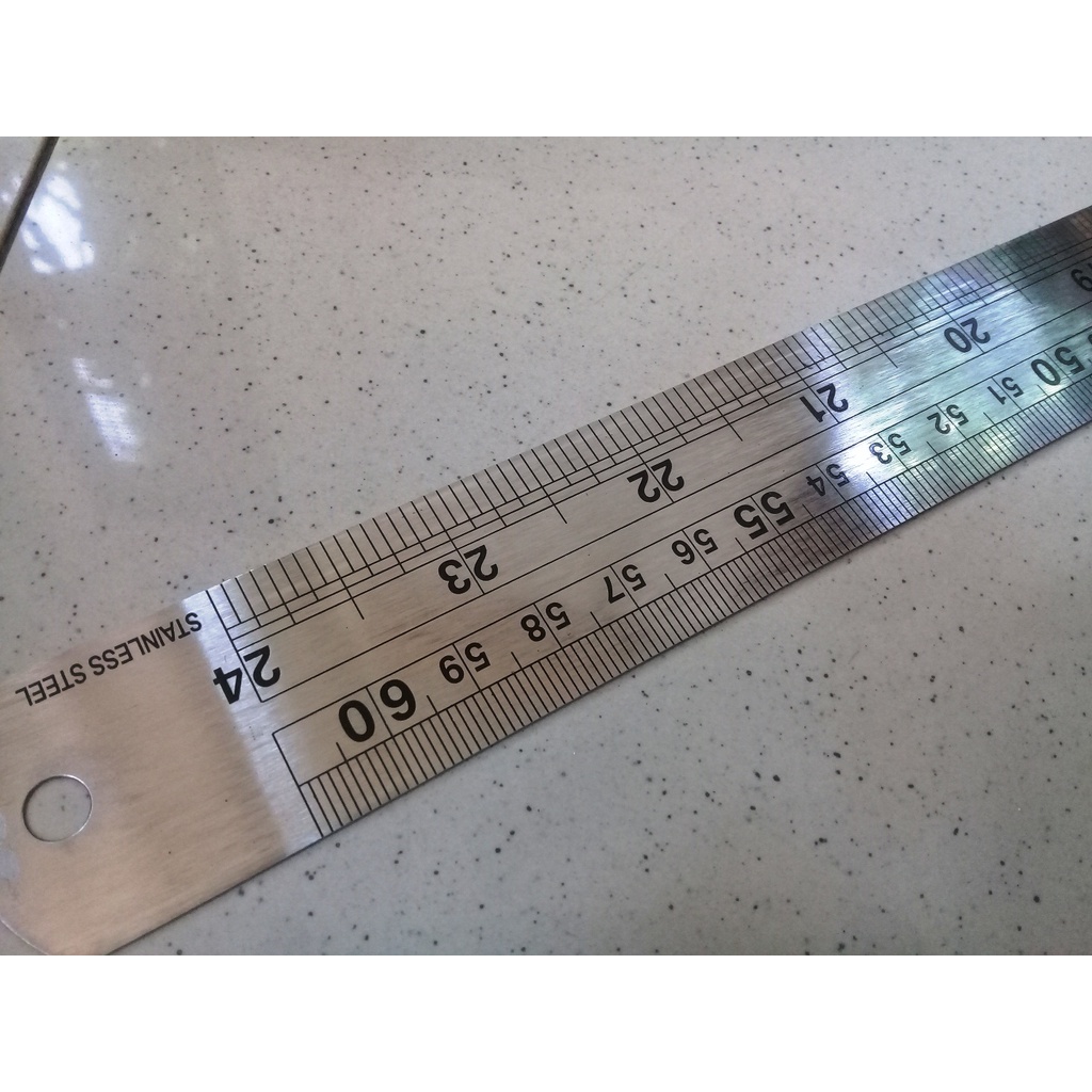 Penggaris Besi 60 cm Stainless Steel Ruler