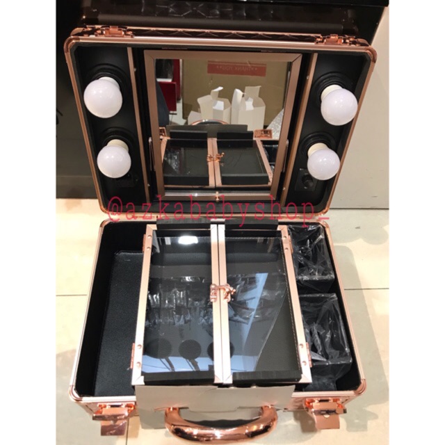 Koper Makeup Sonia Miller / Beauty case lampu Rosegold