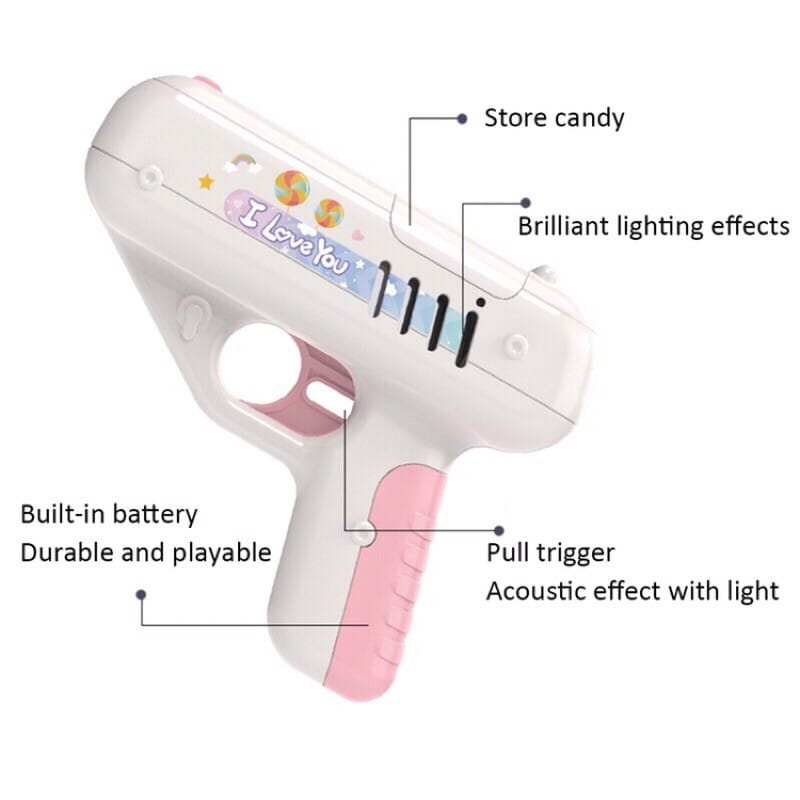 WE Mainan Pistol Permen Lolipop / Tembakan Permen Lollipop / Candy Gun / Lollipop Gun