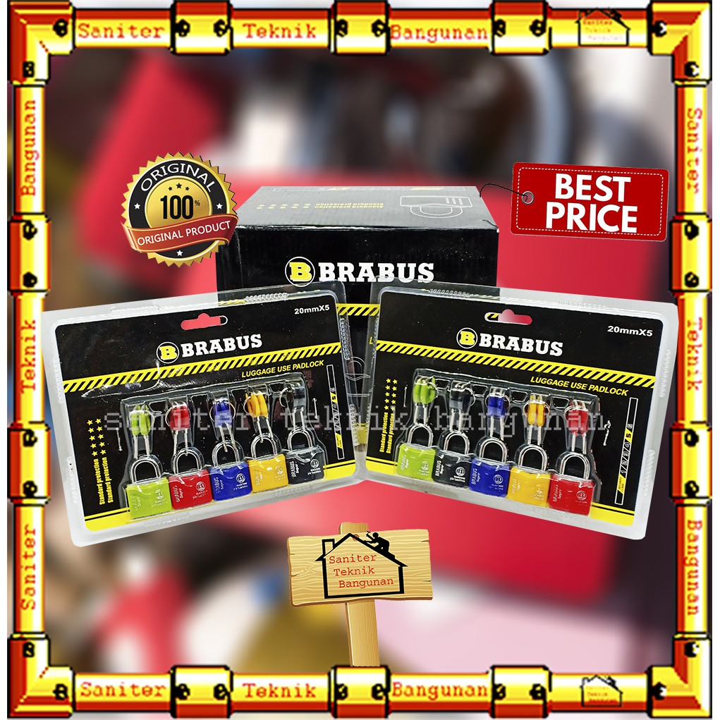 Gembok koper Brabus - Gembok Mini 5 Pcs - Gembok Pintu