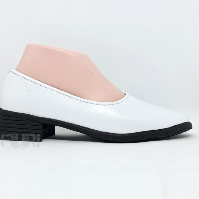 ✯ Sepatu Pantofel Putih Wanita Polos Pantovel Wanita Polos Putih - Putih, 36 ✰