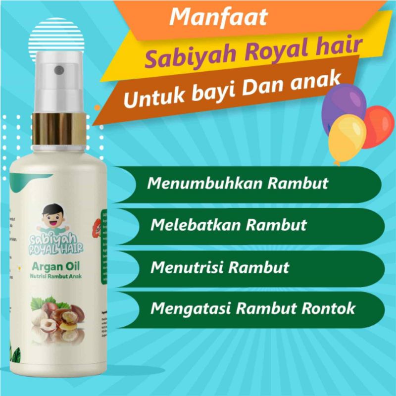 Sabiyah Royal Hair | Pelebat Rambut Bayi Sabiyah Royal Hair Oil Pelebat Rambut Penumbuh Rambut