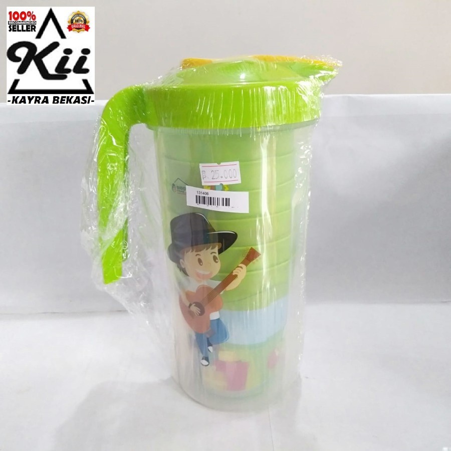 Biggy Teko Beranak 7in1 - Teko set Gelas 1200ml -Teko Karakter Edukasi