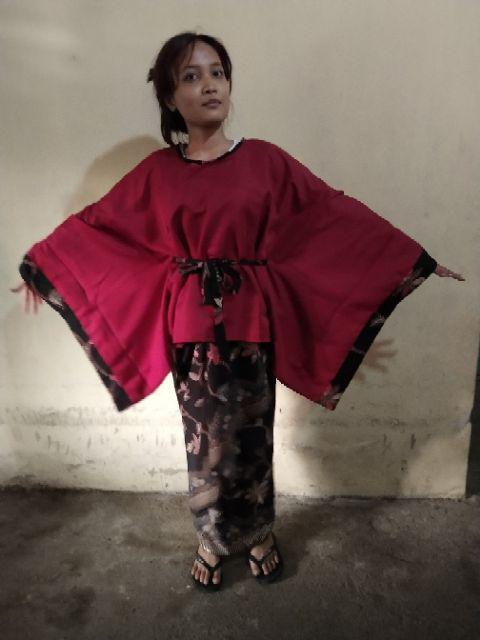 [ Couple ] Set Batwing Batik Sarimbit / Batik Couple Batwing