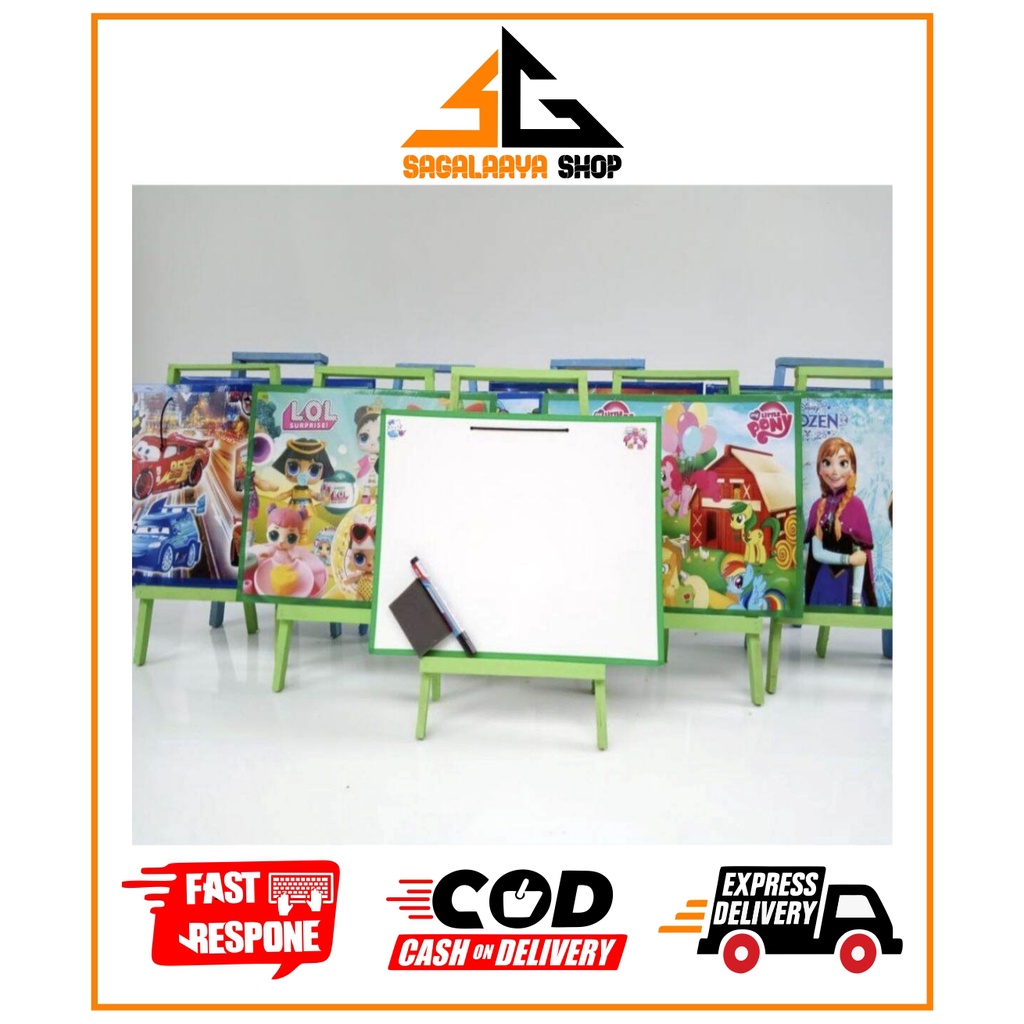 

PAPAN TULIS WHITEBOARD Meja Belajar Anak Motif Karakter Murah