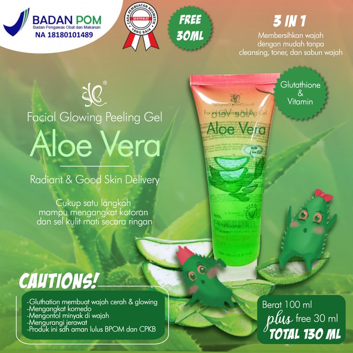 SYB Facial Glowing Peeling Gel Aloe Vera 130 GRAM