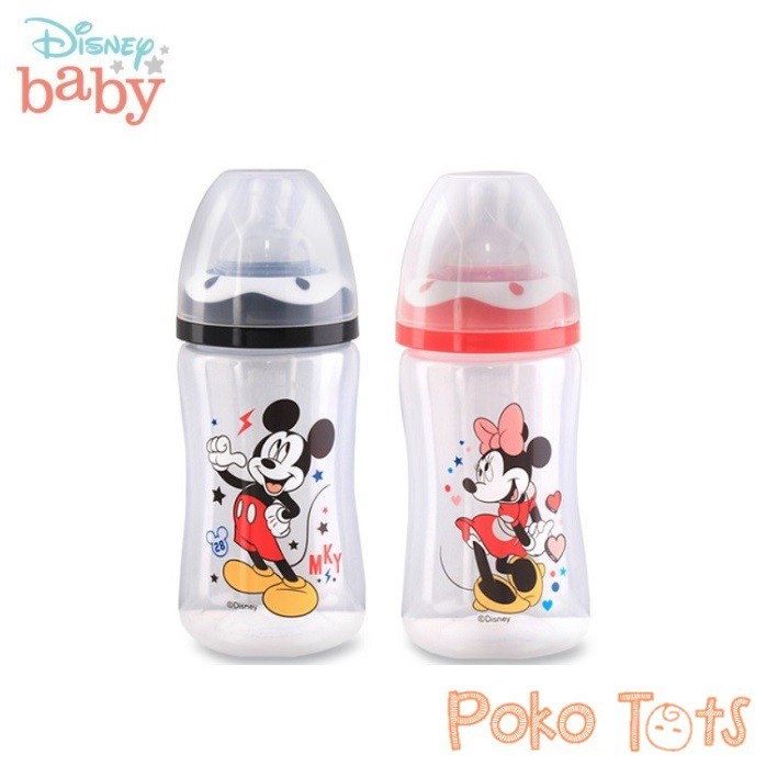 Disney Baby Wide Neck Bottle 250ml Botol Susu Mickey &amp; Minnie Lusty Bunny Mickey Minnie