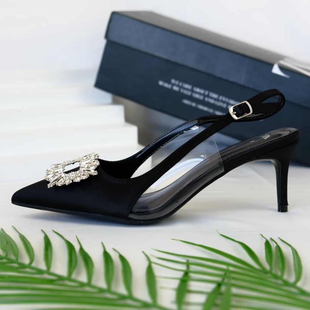 [7.7 Boombastis Sale⚡] - SEPATU WANITA SATIN HIGH HEELS ZS454 PREMIUM IMPORT