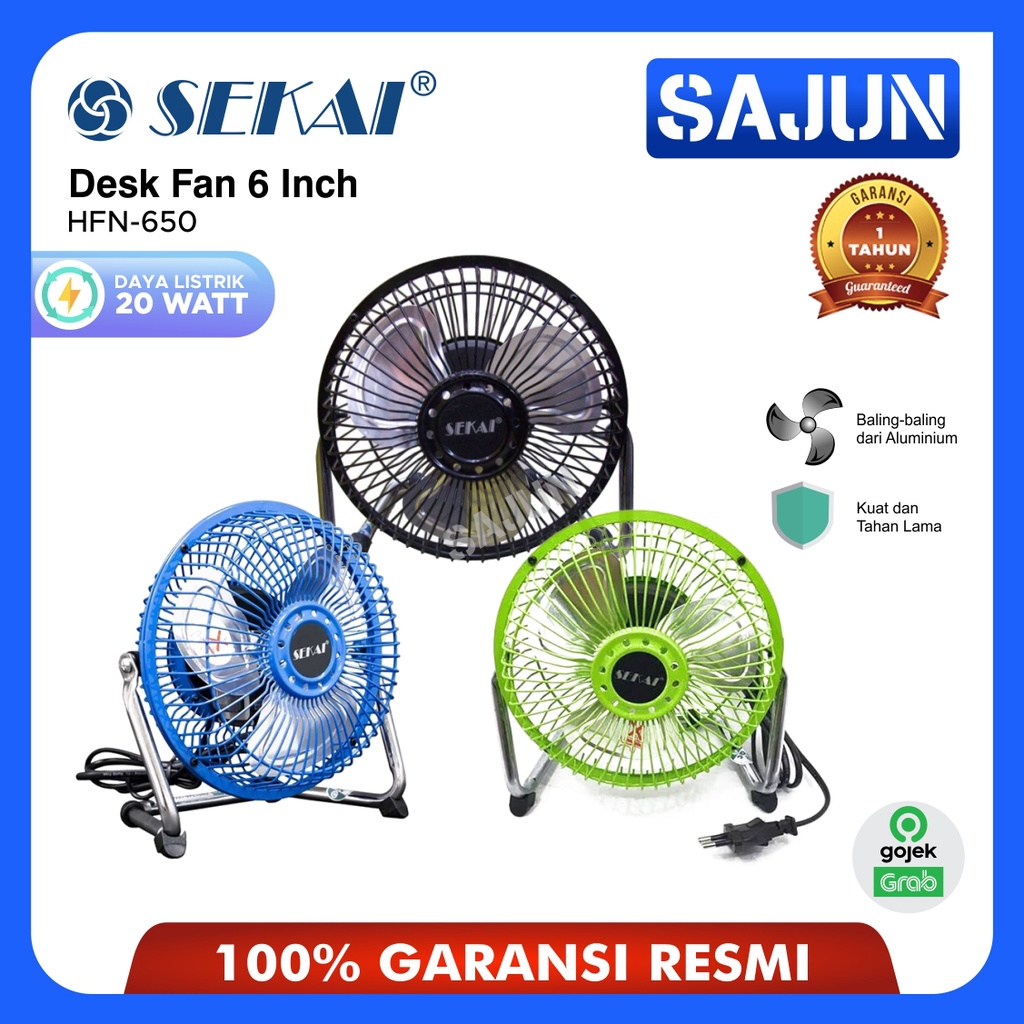 Sekai Kipas Angin Meja 6 Inch HFN650 Desk Fan HFN 650