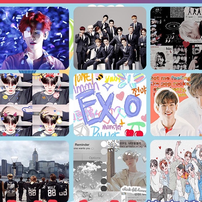 Mouse Pad Ukuran Kecil Motif Exo Merchandise Zhang Yixing Luzhen Park Chanyeon Binyu Baek Sehun Wu Sehun Seaming