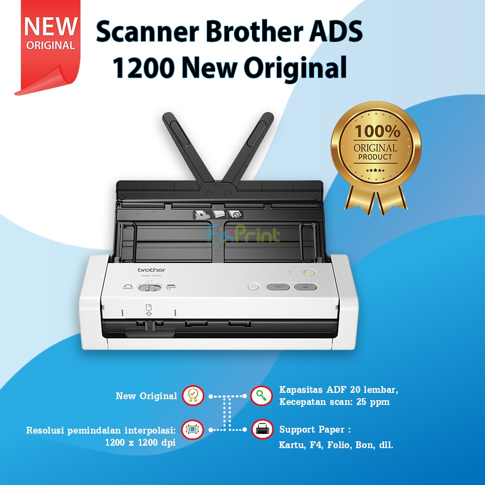 Brother ADS-1200 Portable 2 Sided Mesin Scan Document Scanner ADS1200