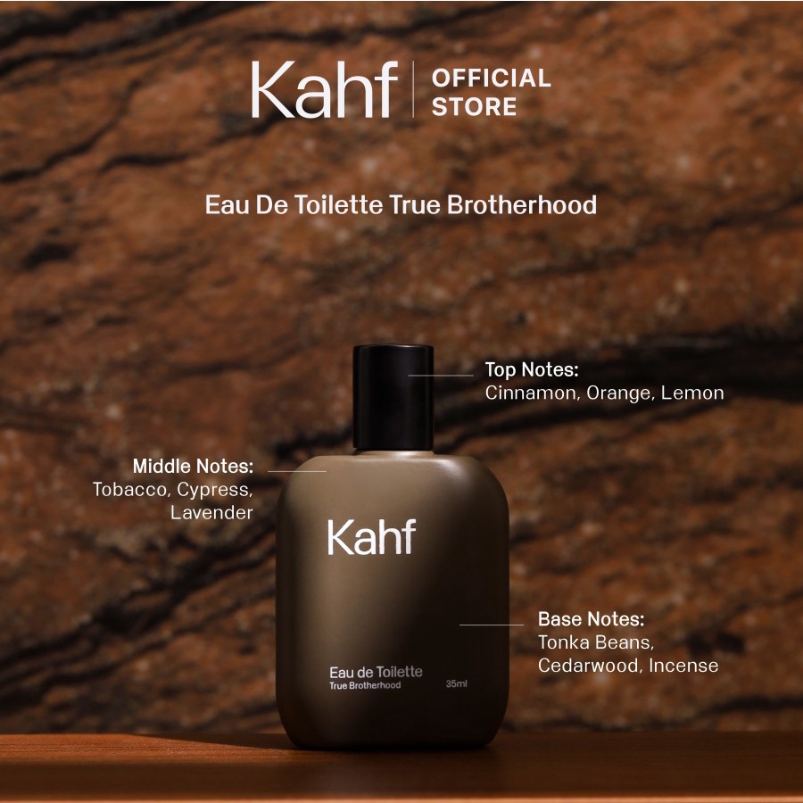 Kahf Men Eau de Toilette Parfume 35ml | Parfum Pria | Humbling Forest | Invigorating Waterfall | Revered Oud |True Brotherhood