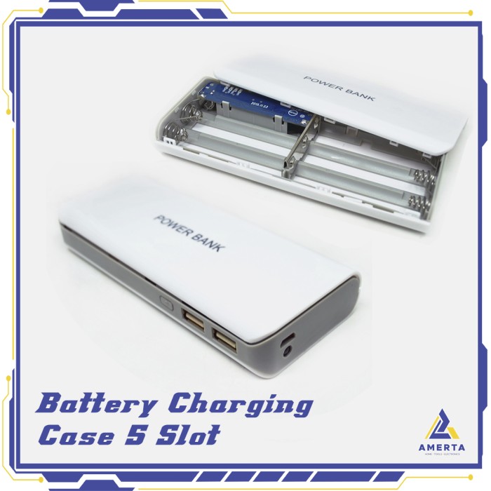 VBESTLIFE Case Power Bank untuk 5 PCS 18650 - Putih