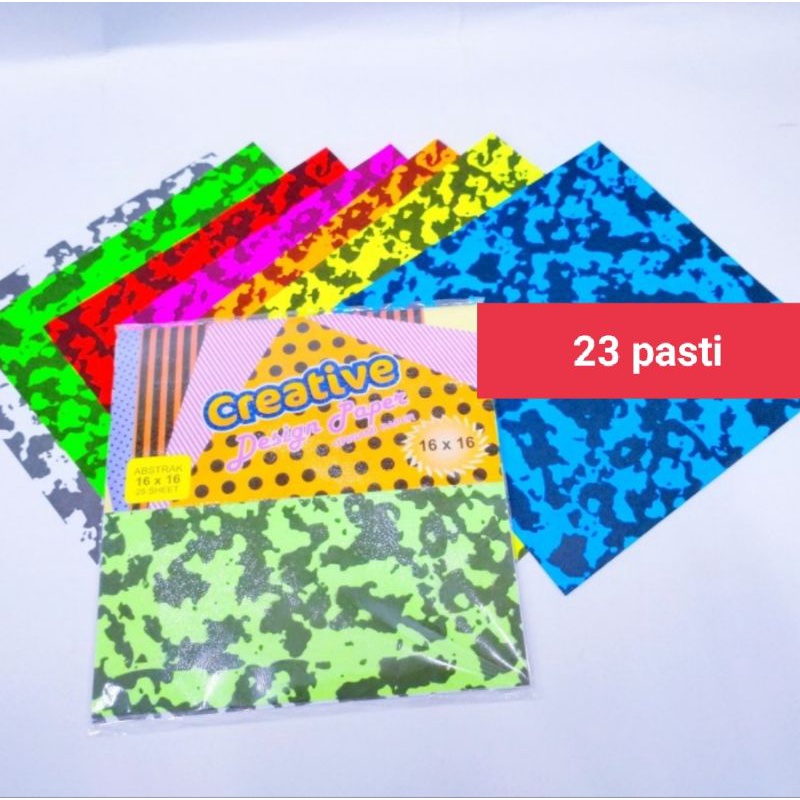 

kertas origami motif abstrak