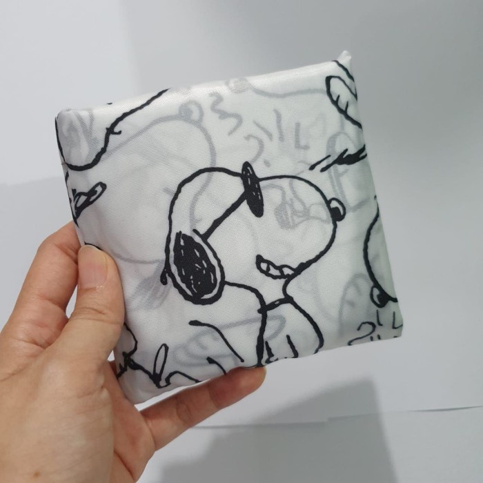 Tas Duffel Organizer SNOOPY Tas Lipat Serbaguna Belanja Travel Casual Shopping Bag PUTIH (F5P7) Impo