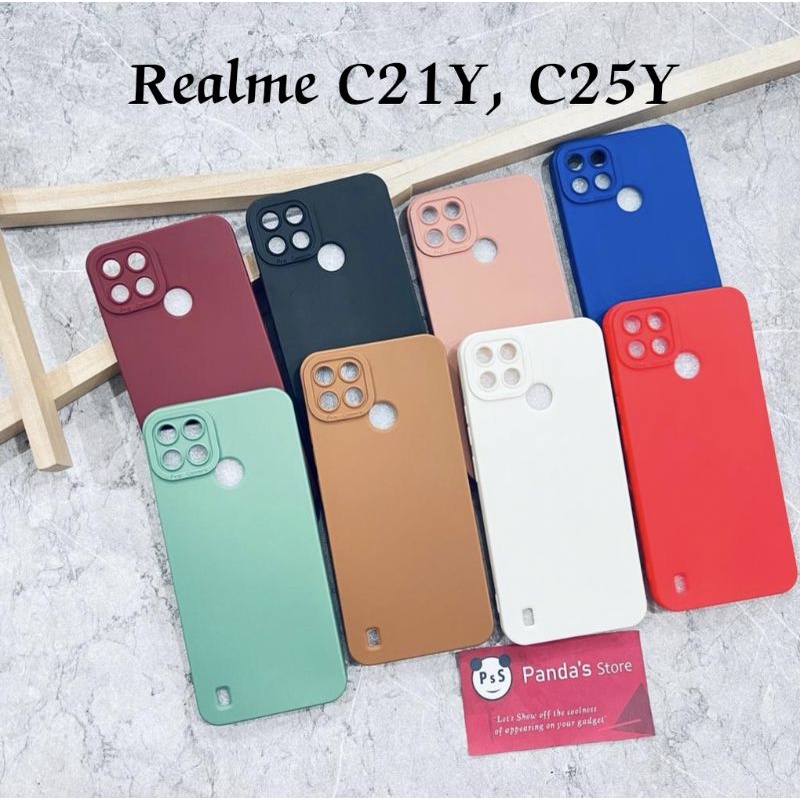 Softcase Pro Camera Realme C21Y / C25Y Candy Case Full Color 3D Silikon TPU